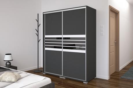 bond gardrób fekete-fehér csíkos betéttel